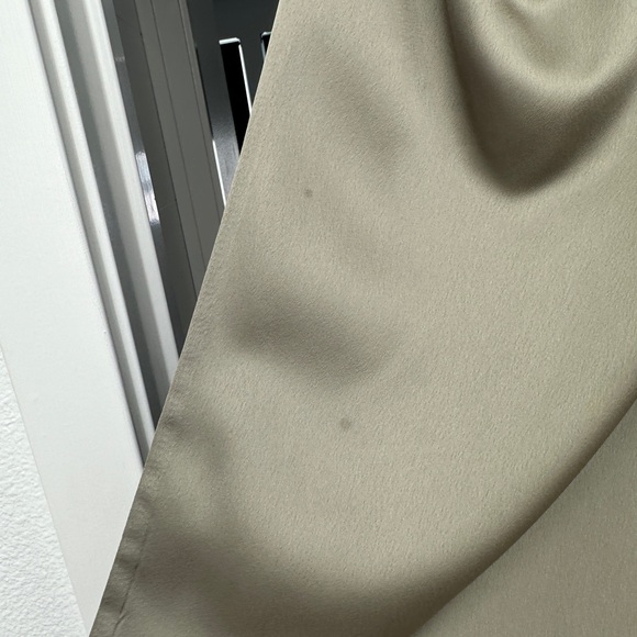 Show Me Your Mumu Adele Halter Maxi Dress Moss Green Luxe Satin Wedding Chic S - Picture 16 of 16